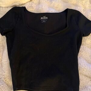 Hollister Black Ribbed Women's Top